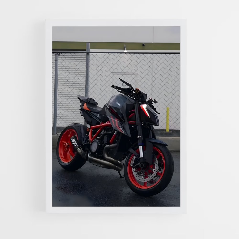 Poster Duke Noir et Rouge – affiche KTM Moto (vue 3)